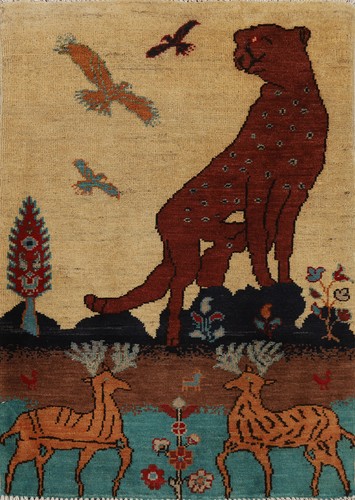 Geometric kazak accent rug - geometric,
