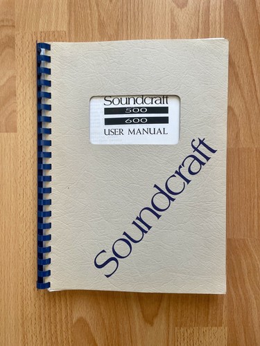 Soundcraft serie 500 600 user - soundcraft,