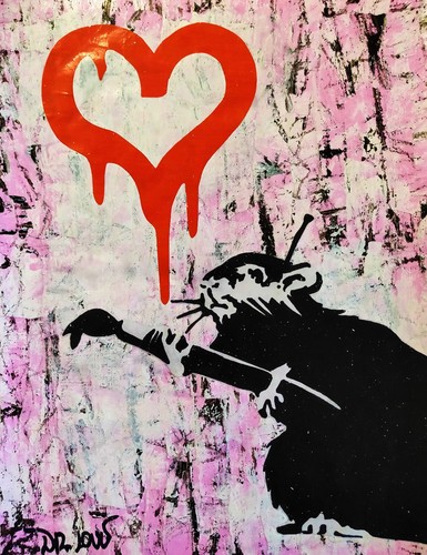 Love rat banksy - love,
