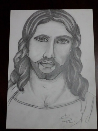 Ritratto gesu cristo foglio - gesu',