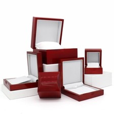 Confezione Gioielli Palissandro Rosso Scatole Regalo Bulk - 9 Stili Disponibili