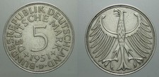 GERMANIA 5 MARCHI 1951 ZECCA D IN ARGENTO 625
