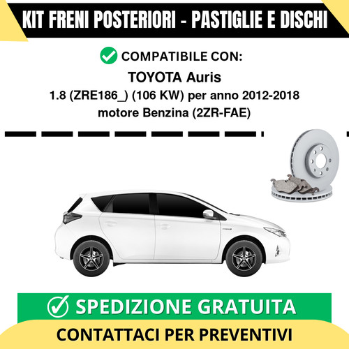 Kit freni posteriori toyota - kit,
