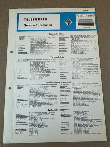 Telefunken v250 manuale - telefunken,
