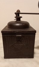 Vecchio Macinino Macina Caffe COFF Tutto In Metallo 9 X 9 X 15 Cm Ca