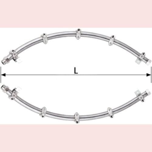 Coppia aste curve acciaio - coppia,