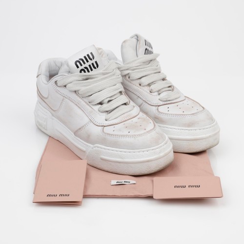 Miu bleached sneakers - miu,