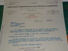 antico documento societa' commerciale mario alberti genova su carta filigranata 
