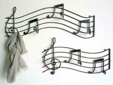 Attaccapanni a Parete note musicali 3 posti