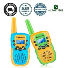 Radio Telefoni Woki Toki Para Niños Ninos Set De 2 Alcance 3 Km Regalo Ideale
