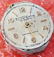 Movimento manuale meccanico Fischer extra cal. AS 1012 dial 14 mm vintage old