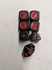 Blood Bowl Black and Red Dice