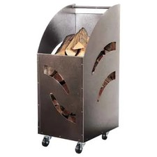 Fireplace wood trolley