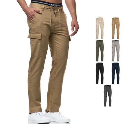 Indicode pantaloni lino - indicode, di