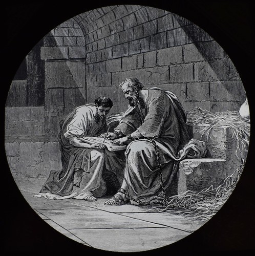 Antique magic lantern slide - lantern,