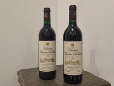 LOT 2 BOUTEILLES VIN ROUGE CHATEAU PRIEURE LICHINE MARGAUX GRAND CRU CLASSE 1993