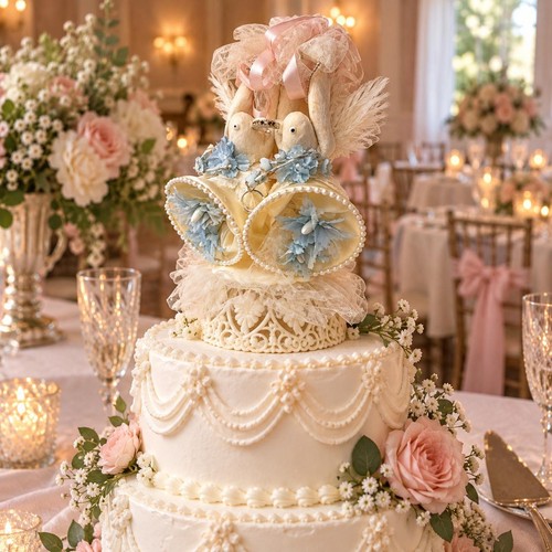 Cake topper matrimonio cigno