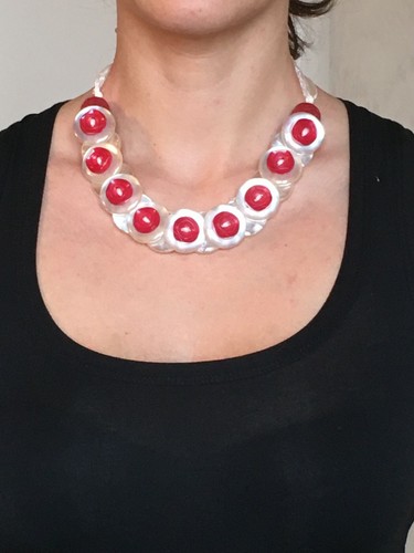 Collana bottoni resina - collana, di