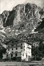 1962 CLUSONE Albergo Grotta Pensione Bar Ristorante panorama Bergamo Cartolina