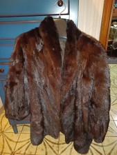 pelliccia vera di Visone marrone taglia 46/48
