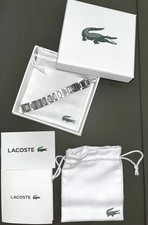 Bracelet Lacoste Argenté Acier Inoxydable Boîte Pochette