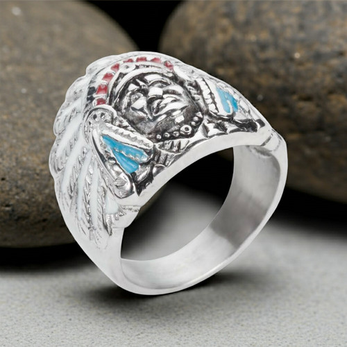 Anello donna testa indiano - donna,