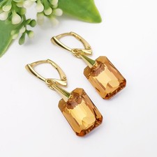 Orecchini oro cristalli