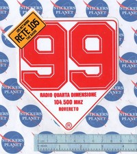 ADESIVO VINTAGE STICKER AUTOCOLLANT AUFKLEBER RETE 105 NETWORK THE RADIO