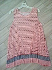 Tunica maglia girocollo multicolore geometrica senza maniche taglia M