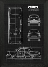 Opel Rekord P1 1959 poster