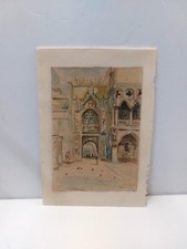 Quadro antico dipinto ad acquerello Di Venezia