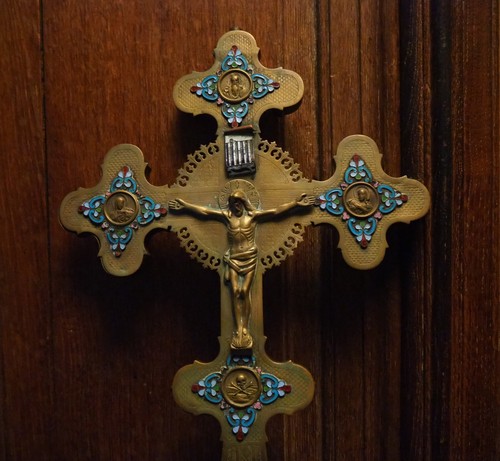 Antico crocifisso reliquiario - crocifisso,