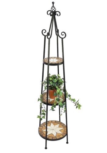 Scaffale portafiori mosaico