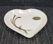 limoges porcellana piattino forma cuore decorato oro 24 k cm 10 x 9
