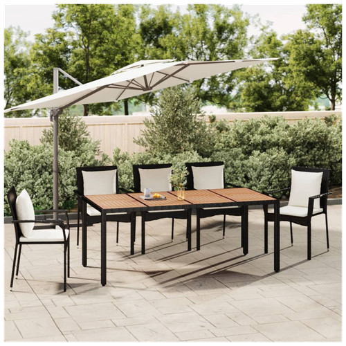 Garden table 190x90x75cm - table, black