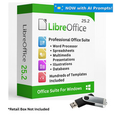 Libre Office 2025 per Windows, supporti USB - Microsoft Office alternativa