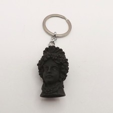 Portachiavi Monte Etna Lava Rivestito Siciliano Testa Di Moro Femmina Testa di Moro Italia