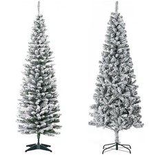 HOMCOM Albero di Natale Artificiale Slim con Rami e Supporto in Metallo