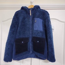 Napapijri Tiak Moltonne Pile Hood finta giacca sherpa pile lavoro velluto a coste tasca