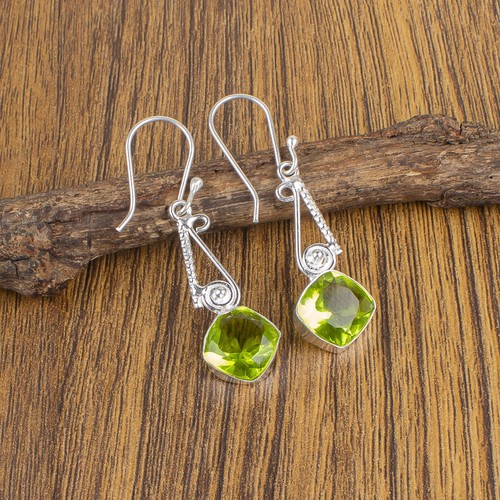 Orecchini cuscino peridoto - orecchini,