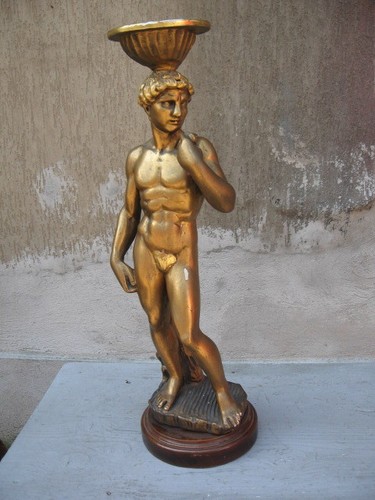 Lampada statua davide legno - davide,