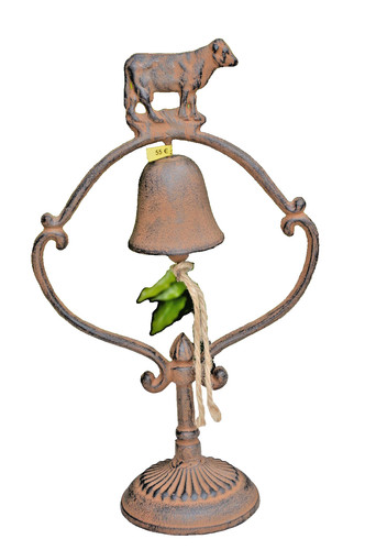Campana con una mucca ghisa - campana,