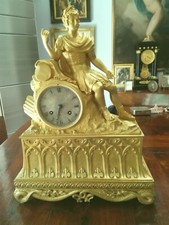 PENDULE PARIGINA BRONZO DORATO FINE IMPERO PUNZONATA DOUILLON