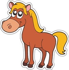 Stickers-Adesivo CAVALLO riposizionabile per interno. Camerette, Camere, etc