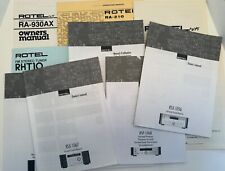 MANUALI D'USO/PROPRIETARIO ROTEL - ORIGINALI