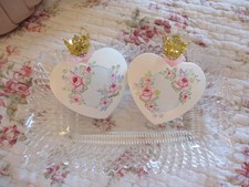 Set due cuori dipinti a mano