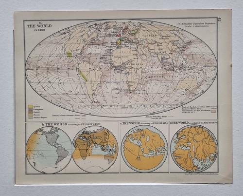 Mappa antica mondo 1490 - il,