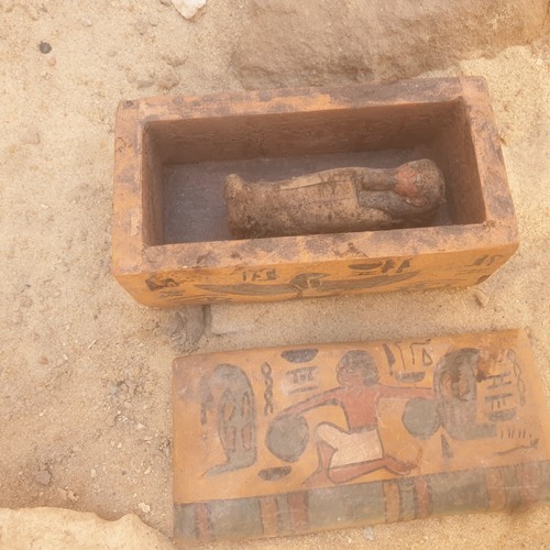 Rara antica scatola ushabti - antica,