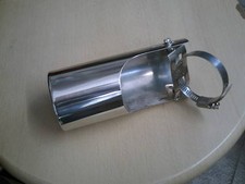 Terminale scarico auto cromato inclinazione regolabile marmitte nascoste basse 2