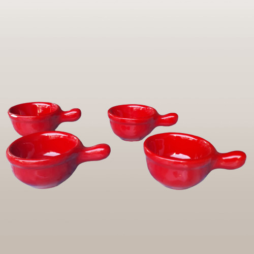 Set tazzine caffe rosse - set, 4